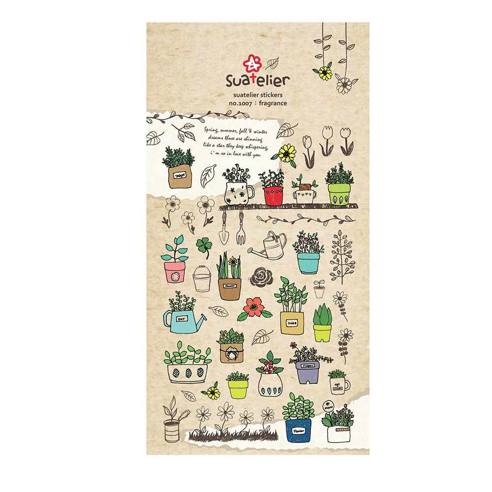 Suatelier Stickers No. 1007 : Fragrance| Garden Theme|