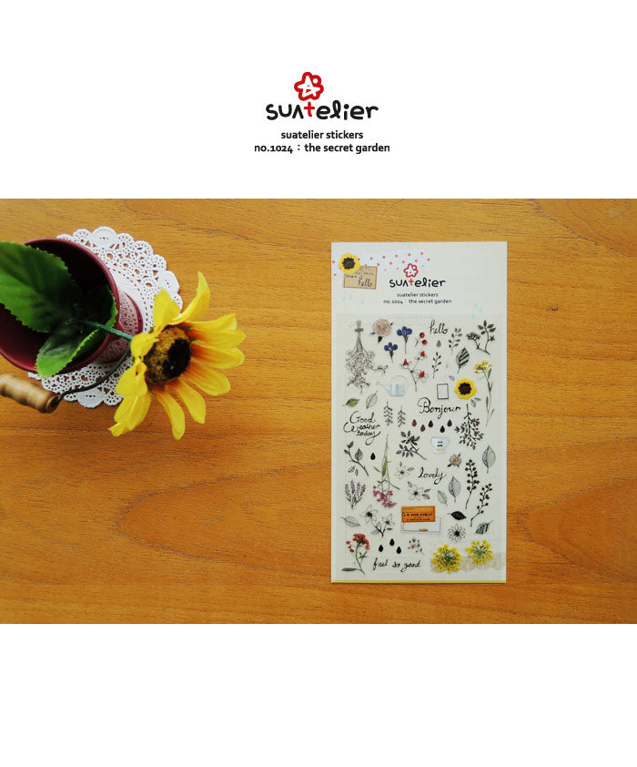 Suatelier Stickers No. 1024 : the secret garden | Garden & Flowers Theme