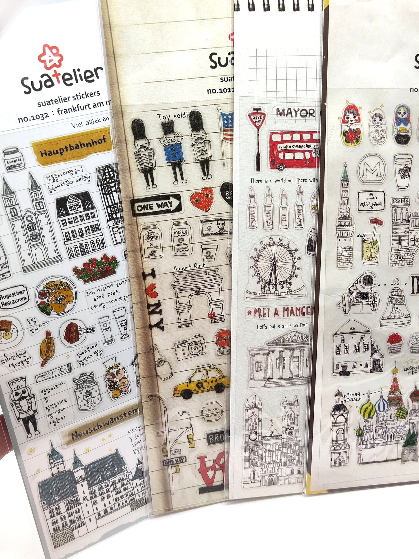 Suatelier Stickers| Travel themed Stickers for gifting, scrapbooking|Korean